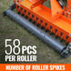 MechMaxx 72" Heavy Duty Soil Pulverizer, Single Spiked Roller, 25 Shanks, Category 1 and 2, 3 Point Hitch Tractor Attachment, TSP72 - view 5