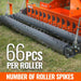 MechMaxx 84" Heavy Duty Soil Pulverizer, Double Spiked Roller, 29 Shanks, Category 1 and 2, 3 Point Hitch Tractor Attachment, TSP84D - view 5