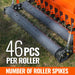 MechMaxx 60" Heavy Duty Soil Pulverizer, Double Spiked Roller, 21 Shanks, Category 1 and 2, 3 Point Hitch Tractor Attachment, TSP60D - view 5
