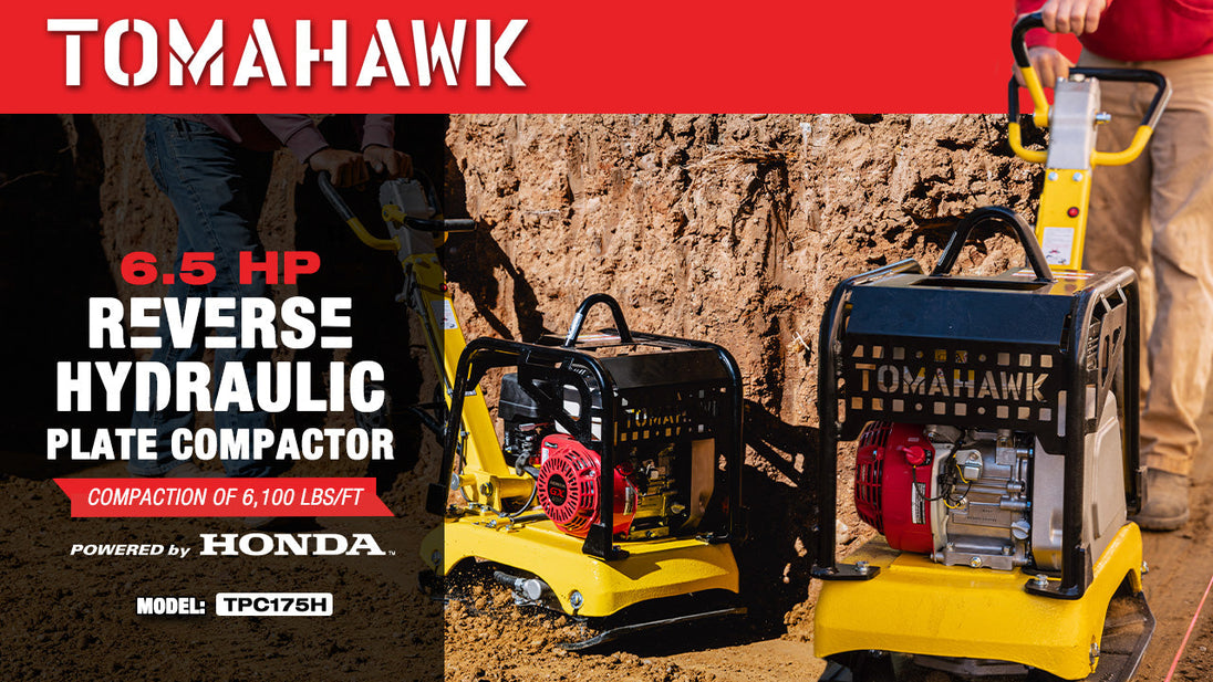 Tomahawk 6.5 HP Honda Reverse Hydraulic Plate Compactor for Soil, Aggregate, Cohesive Compaction - view 3