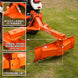MechMaxx 60" Heavy Duty 6-Way Rear Blade 3 Point Hitch Tractor Attachment, RB60SE - view 3