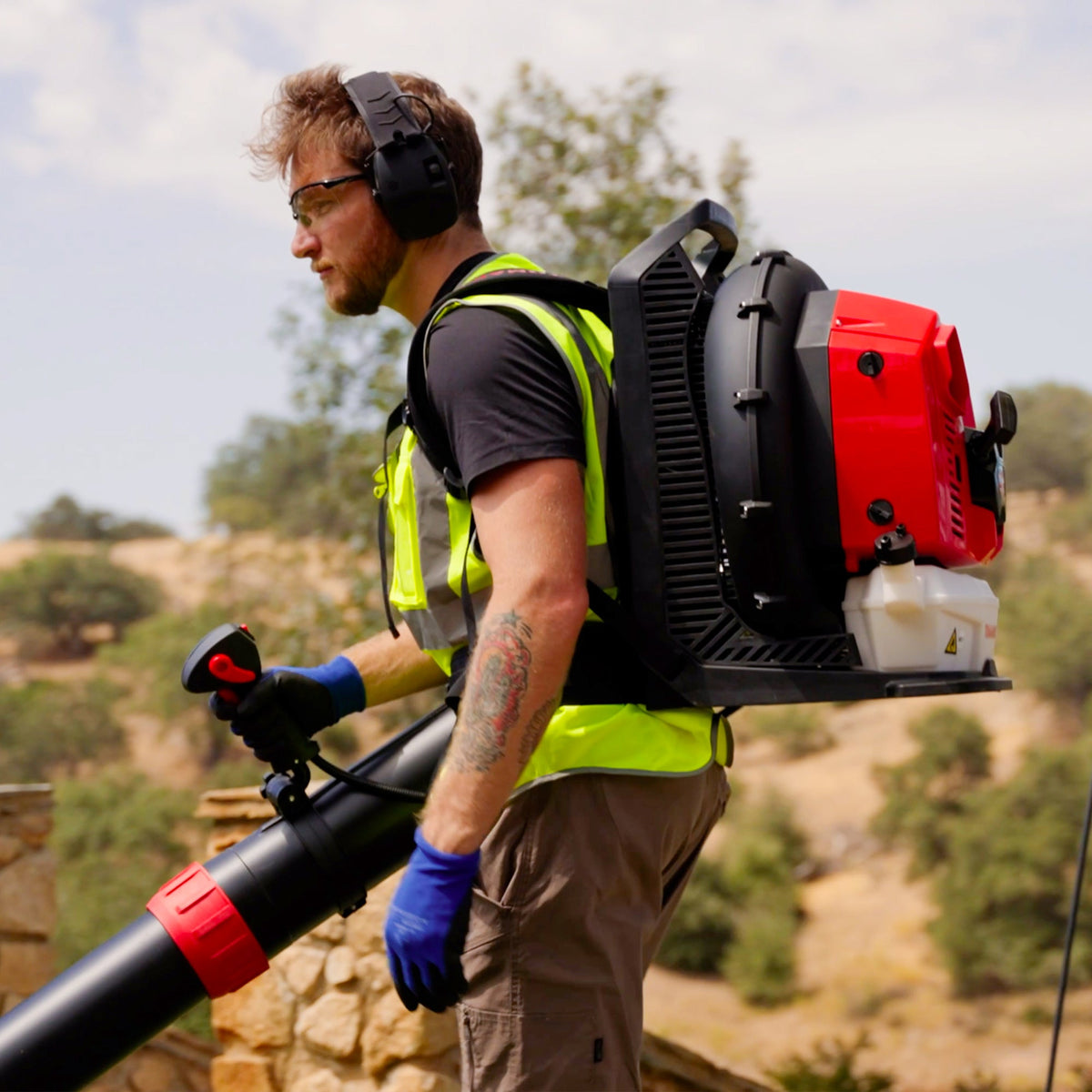 79.9cc Commercial Backpack Leaf Blower 1,272 CFM 222 MPH Lightweight Professional Gas Powered Blower Landscaping Lawn Care Property Maintenance - view 4