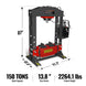 MechMaxx 150 Ton H-Frame Electric Hydraulic Shop Press with Double-Acting Cylinder & Chain-Driven Table Lift, 110V Motor, Fully Welded Steel Frame, Safety Guard, HSP150E - view 2
