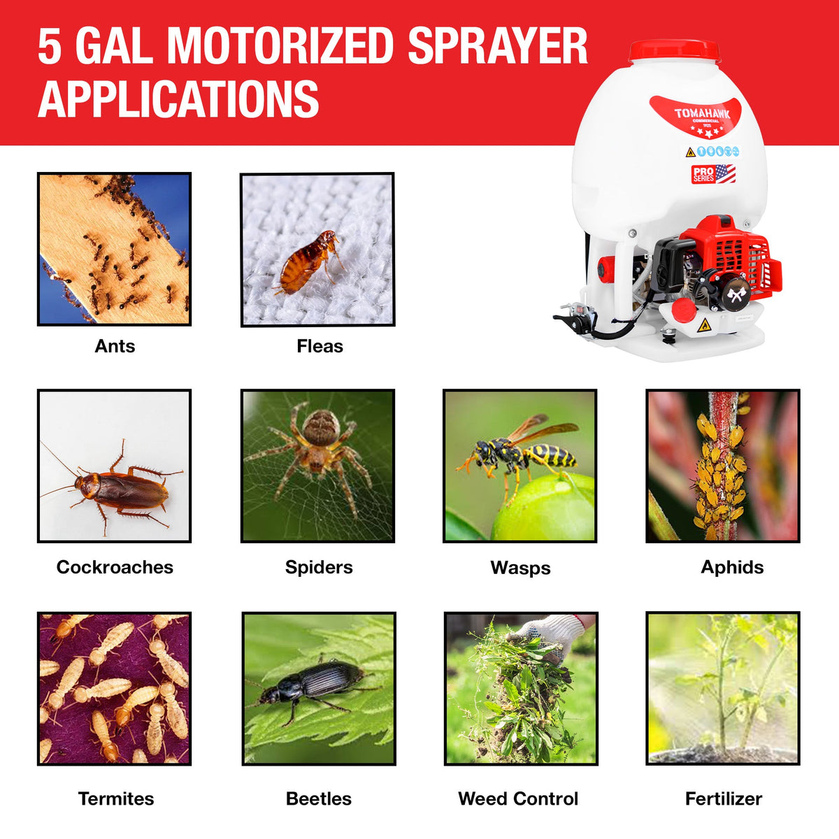 5 Gallon Gas Backpack Sprayer 450 PSI Pump for Mosquitoes Pesticides - view 12