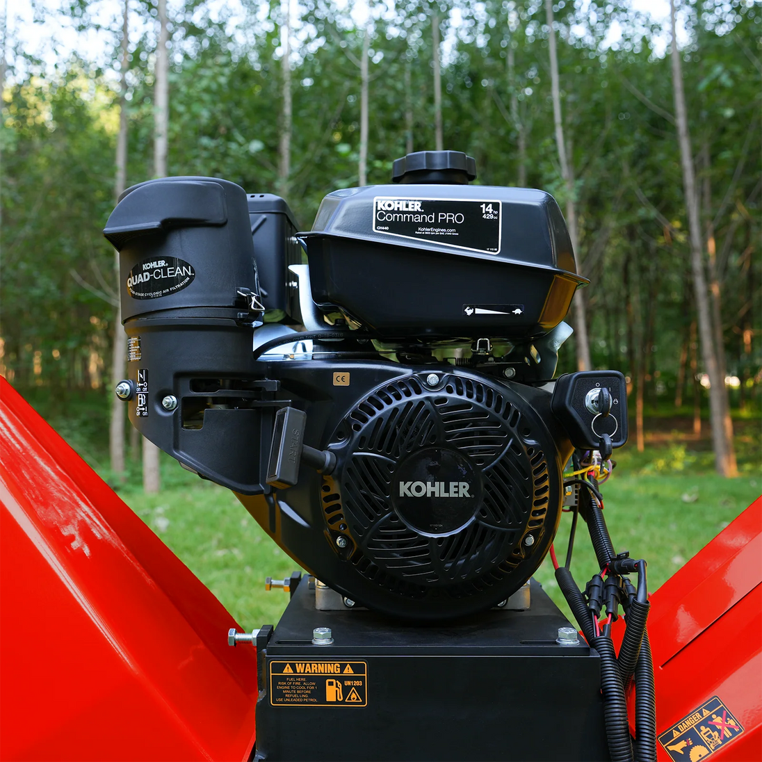 MechMaxx 6" Wood Chipper — Kohler 429cc, 4-Wheel Tow with Taillights