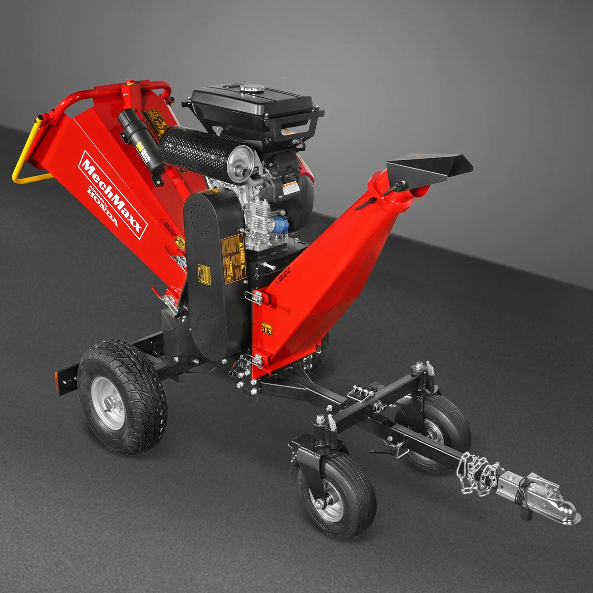 MechMaxx 8" Wood Chipper — Honda GX690 22HP, 4-Wheel Tow
