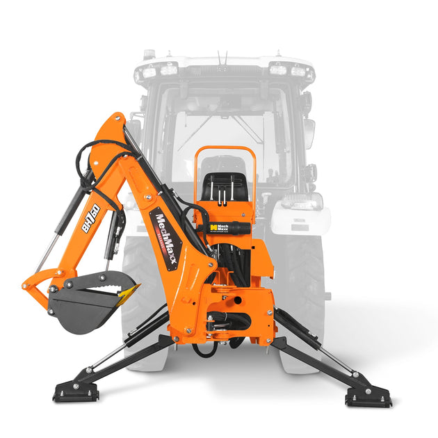 MechMaxx BH760H 8-foot tractor backhoe attachment with hydraulic thumb