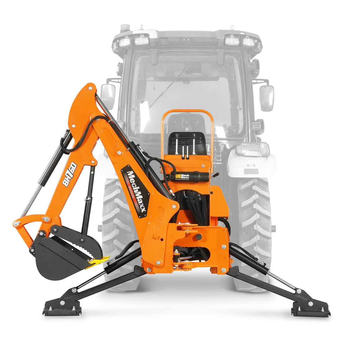 MechMaxx BH760M 8-foot tractor backhoe attachment with mechanical thumb