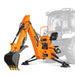 MechMaxx 9' Tractor Backhoe Attachment with Hydraulic Thumb, 15" Bucket, ISO/SAE Switchable Controls, Self-Contained Hydraulic System, 3 Point Hitch Cat.1 & 2, 25-100 HP, BH860H