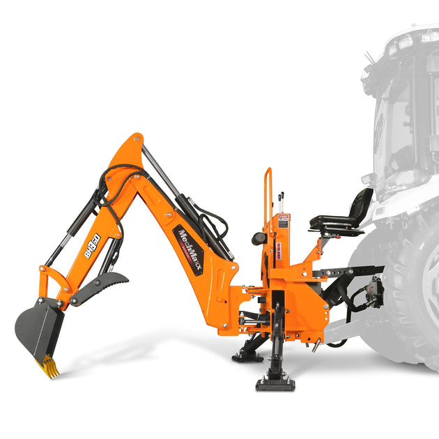 MechMaxx BH860H 9-foot tractor backhoe attachment with hydraulic thumb