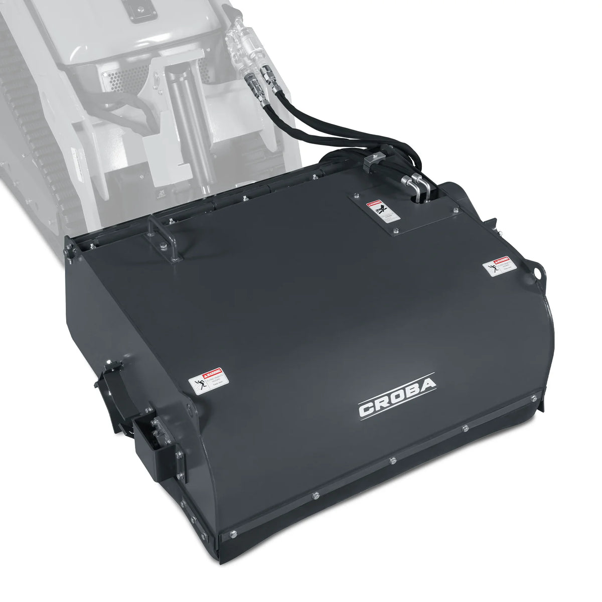 MechMaxx 40" Box Broom Sweeper — Mini Skid Steer Attachment