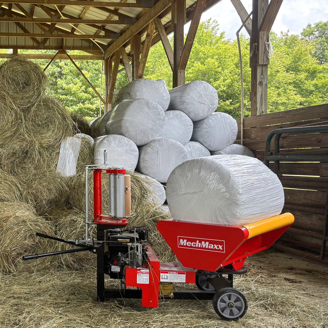 MechMaxx 7HP 212cc Gasoline Engine Powered Bale Wrapper, 20 inch Wrapping Diameter, HW20 - view 3