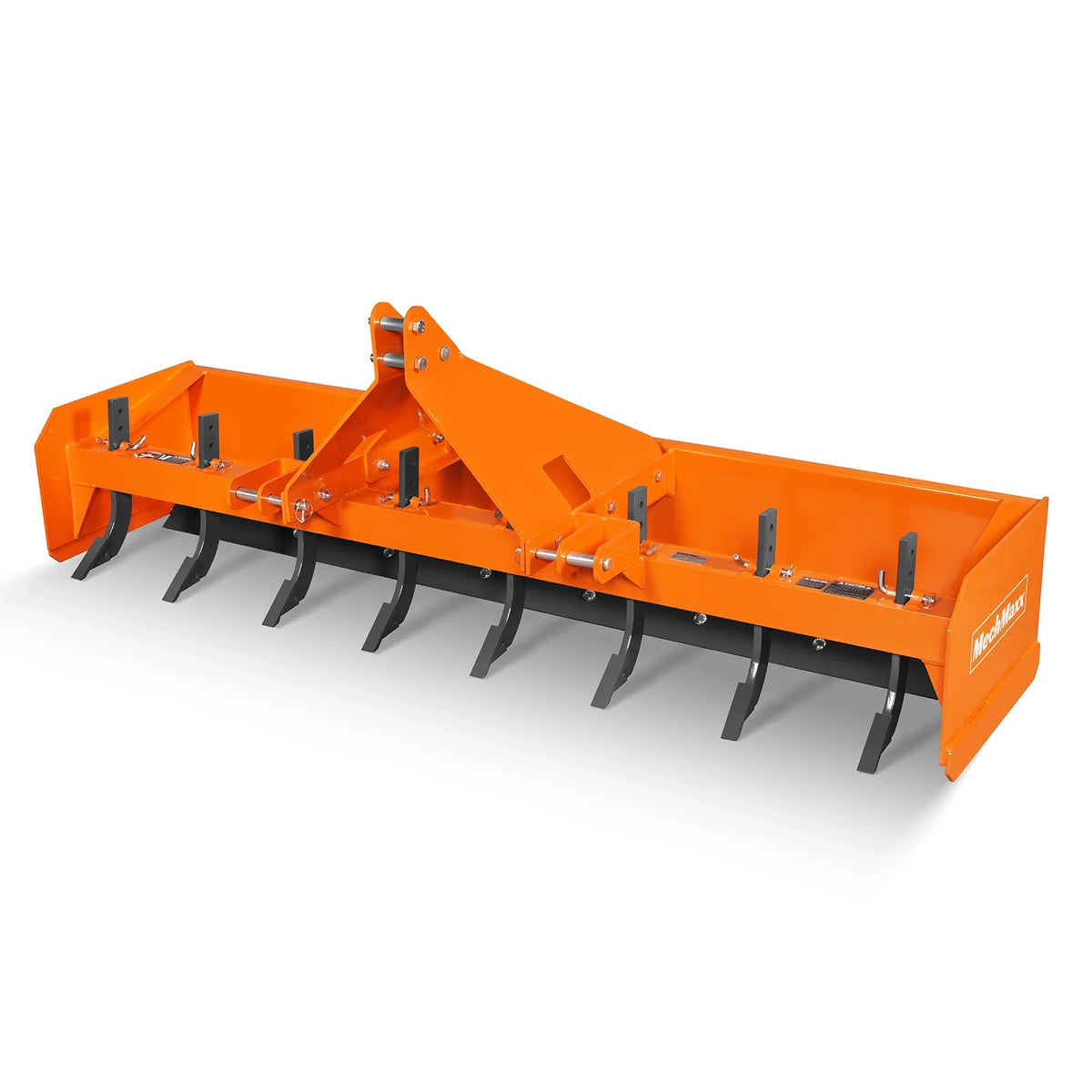 MechMaxx 96" Box Blade Scraper with 8 Shanks 3 Point Hitch Tractor Attachment, BB96