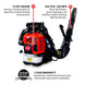 Cardinal 79.9cc Backpack Leaf Blower 920 CFM 206 MPH Gas Powered Professional Lawn Care Landscaping Yard Cleanup - view 3