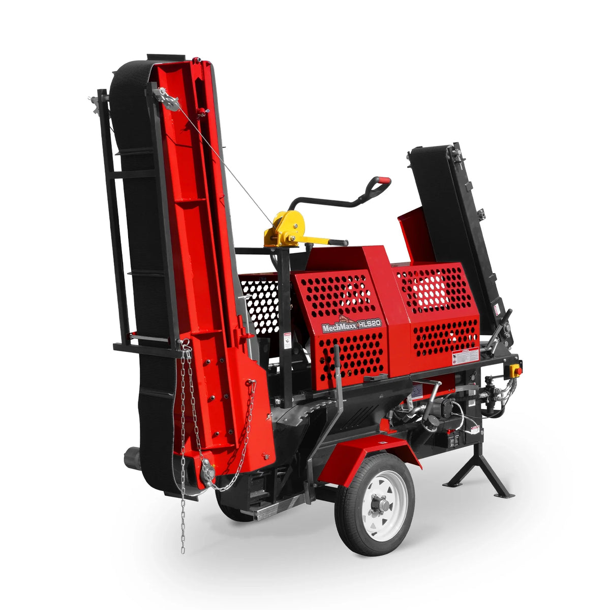 MechMaxx Firewood Log Splitter Processor with Conveyor, 20ton Splitting Force 22.5" x 15" Log Capacity, 18" Chainsaw, HLS20 - view 4