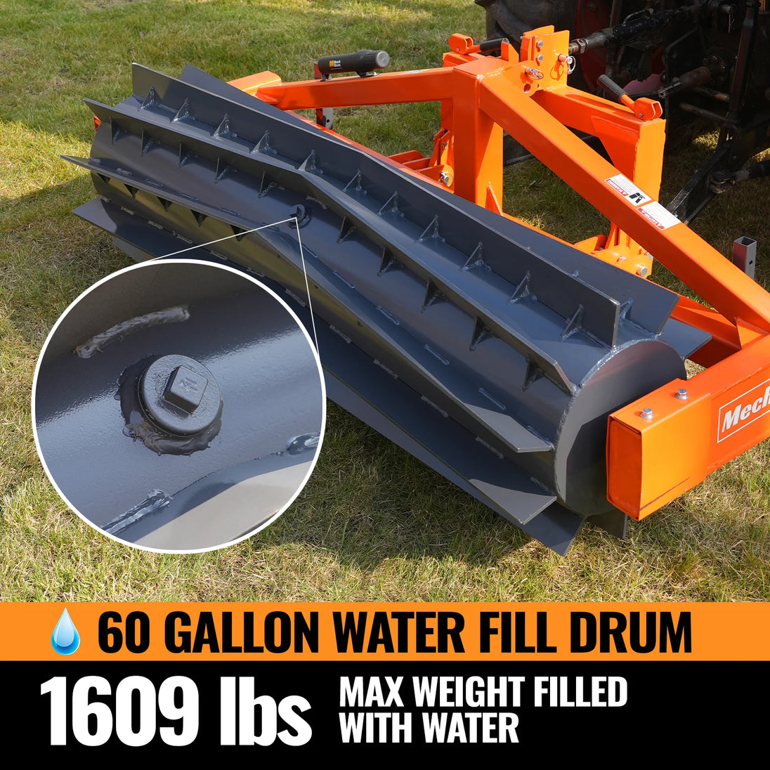 MechMaxx 80" Crimper Roller 3 Point Hitch Tractor Attachment Agriculture Equipment, CR82 - view 4