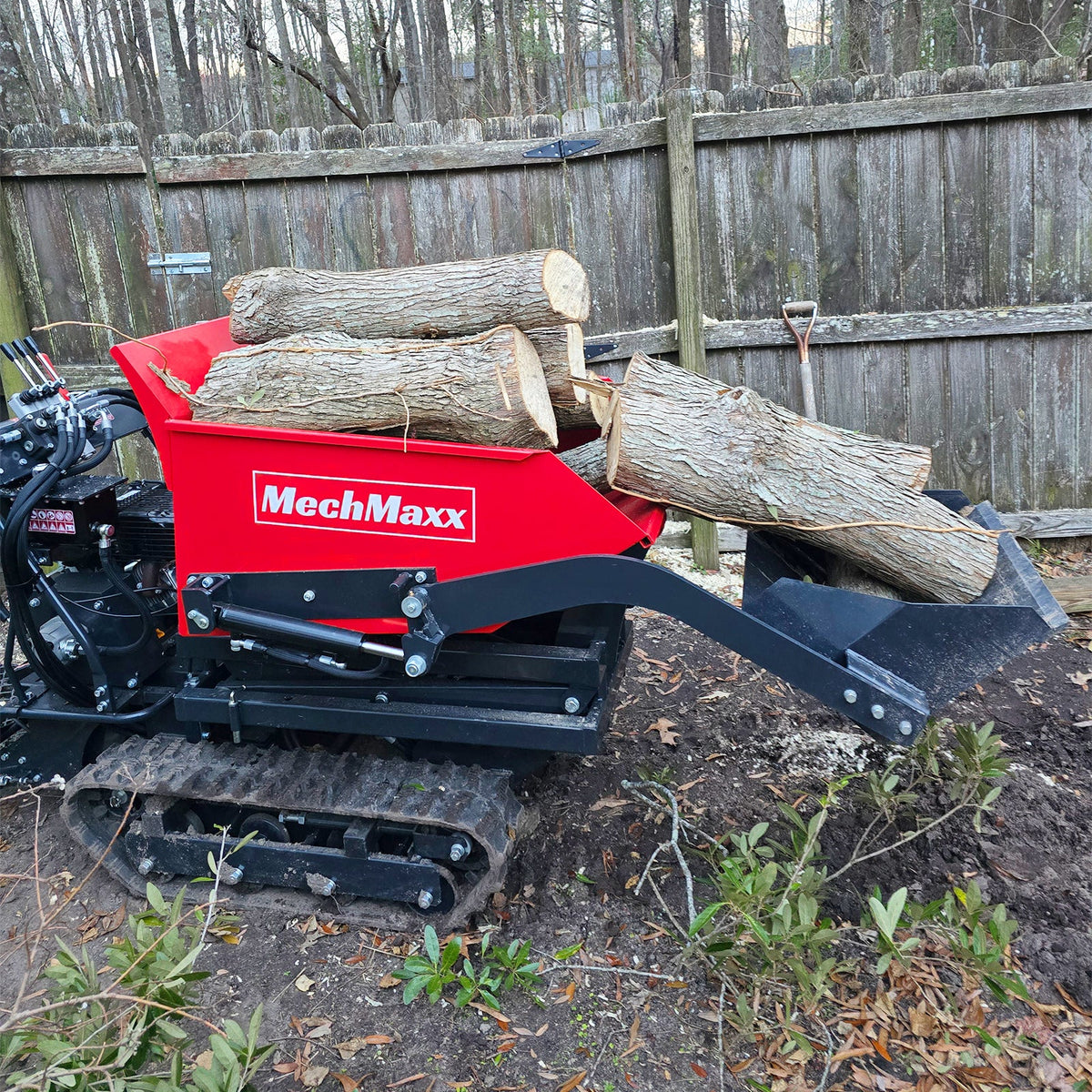MechMaxx 1100lbs Capacity E-Start 10HP 302cc Gas Engine Tracked Dumper Hydraulic Tipping and Lifting with Front Shovel , D50HTFL - view 4