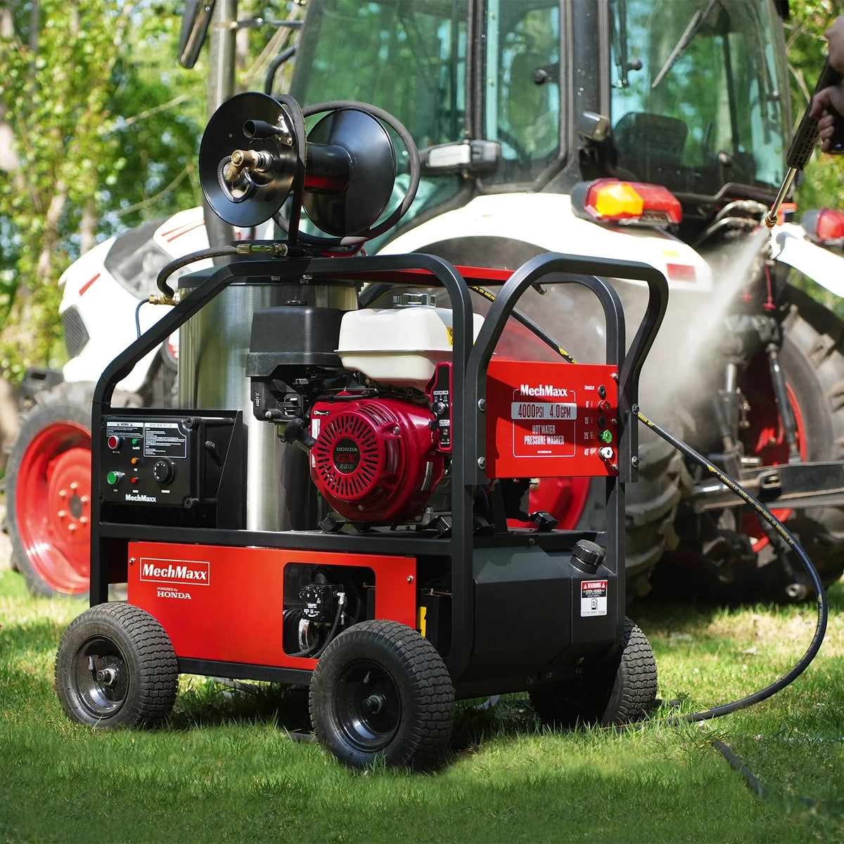 MechMaxx 4000 PSI 4 GPM HONDA E-Start Engine Hot Water Pressure Washer with Hose Reel, HPW40H - view 6