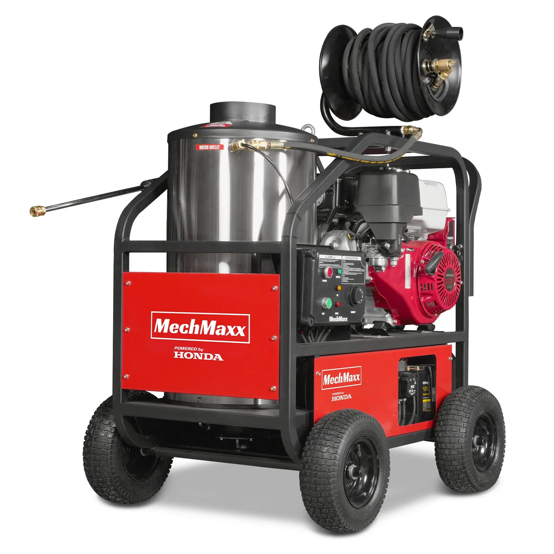 MechMaxx 4000 PSI 4 GPM HONDA E-Start Engine Hot Water Pressure Washer with Hose Reel, HPW40H