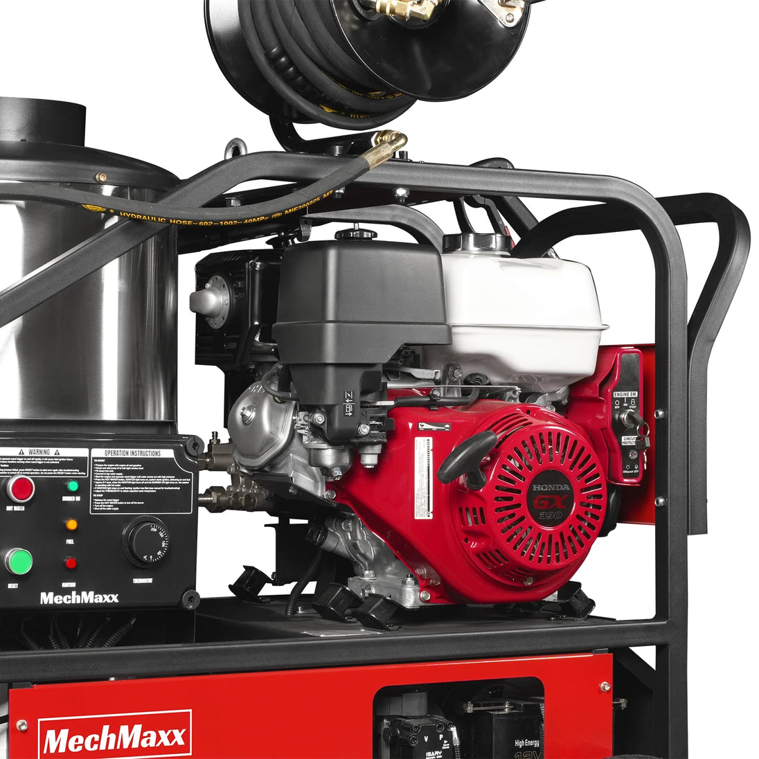 MechMaxx 4000 PSI 4 GPM HONDA E-Start Engine Hot Water Pressure Washer with Hose Reel, HPW40H - view 7