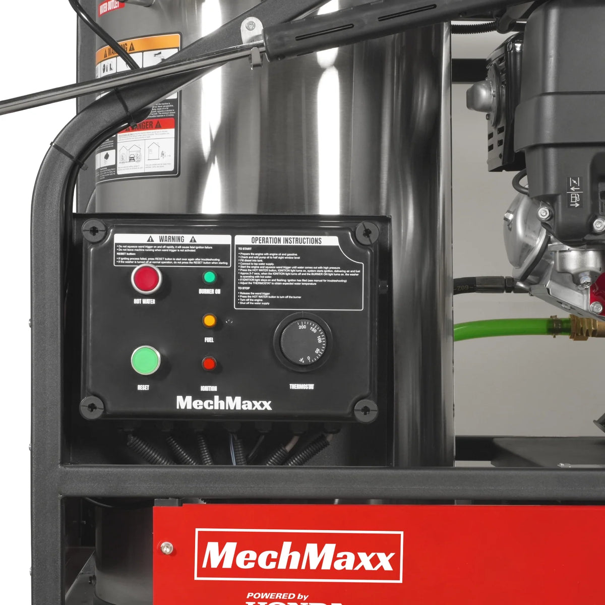 MechMaxx 4000 PSI 4 GPM HONDA E-Start Engine Hot Water Pressure Washer Skid Mounted with 245 Gal Tank, HPW40HBT - view 7