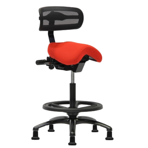 Performer Stealth Series studio stool with backrest