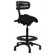 Performer Stealth Series studio stool with backrest