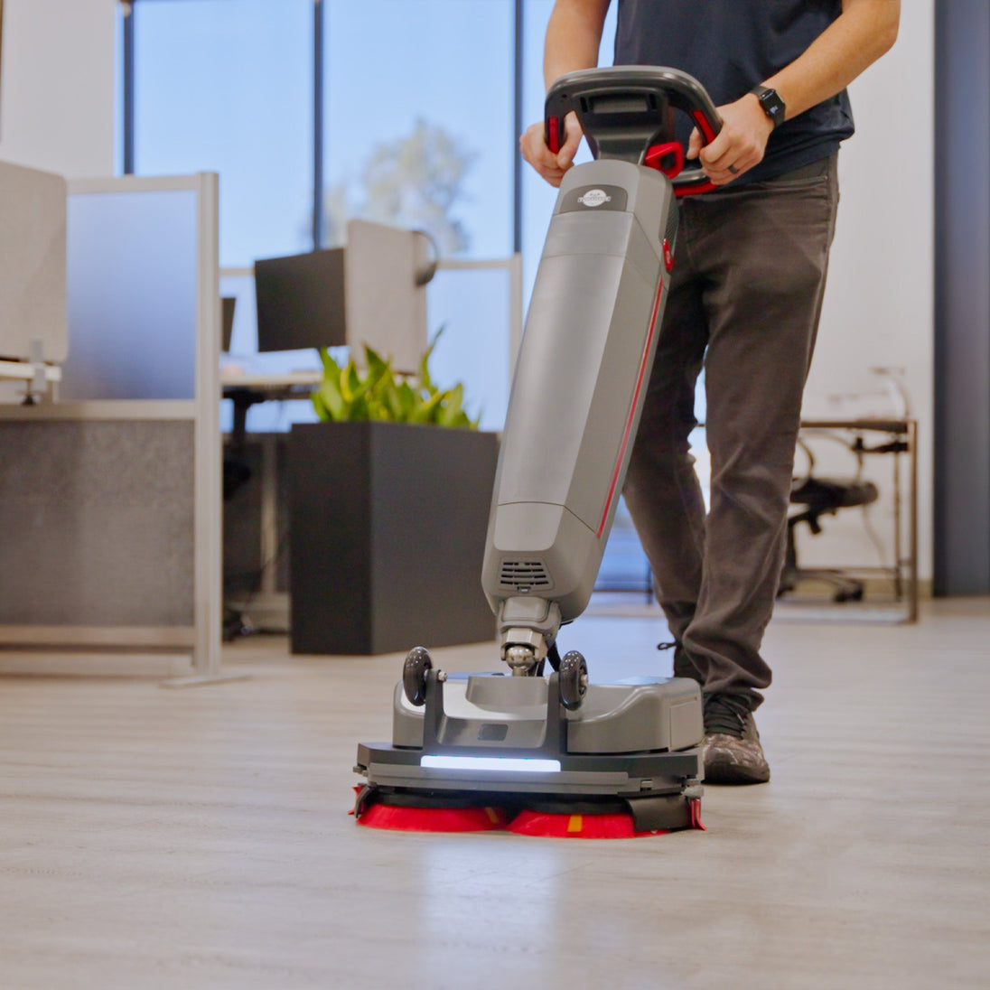 Tomahawk Electric Floor Scrubber Cleaner with 16” Power Mop Brushes Cordless Battery Powered - view 5