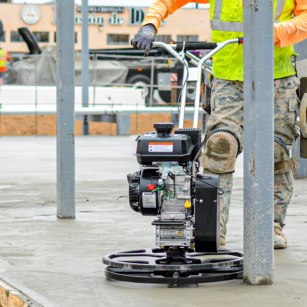24" Concrete Power Trowel Edger 6HP Kohler Float Pan Blade Screed Finishing Tool - view 2
