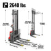 MechMaxx 2640lbs Lithium-ion Electric Straddle Stacker, 138" Lift, Adjustable Legs & Forks, F26-138S - view 5