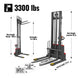 MechMaxx 3300lbs Lithium-ion Electric Straddle Stacker, 138" Lift, Adjustable Legs & Forks, F33-138S - view 5