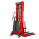 MechMaxx 3300lbs Semi-Electric Straddle Stacker, 118" Lift, Adjustable Legs & Forks, S33-118S