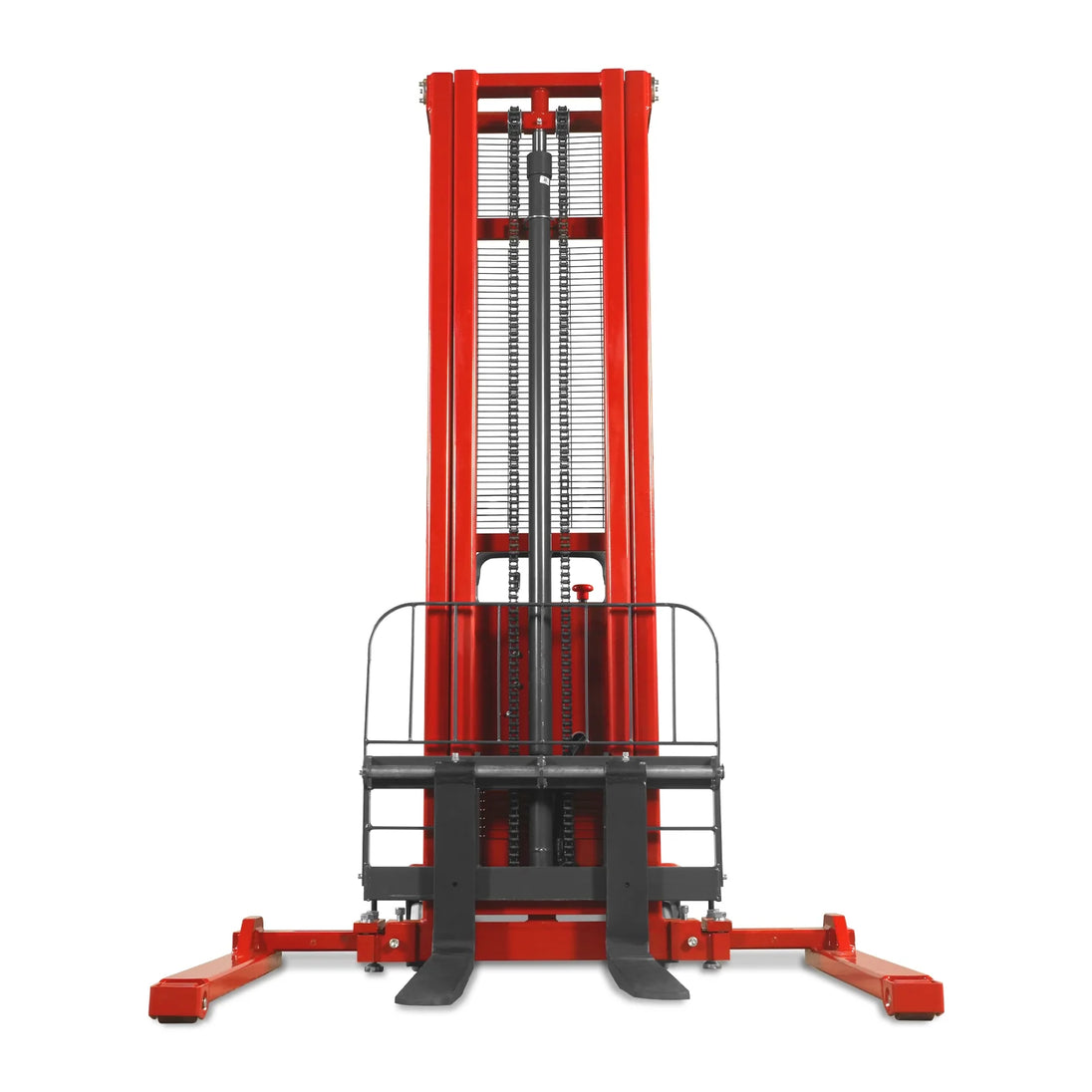 MechMaxx 3300lbs Semi-Electric Straddle Stacker, 138" Lift, Adjustable Legs & Forks, S33-138S - view 6
