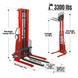 MechMaxx 3300lbs Semi-Electric Straddle Stacker, 138" Lift, Adjustable Legs & Forks, S33-138S - view 2