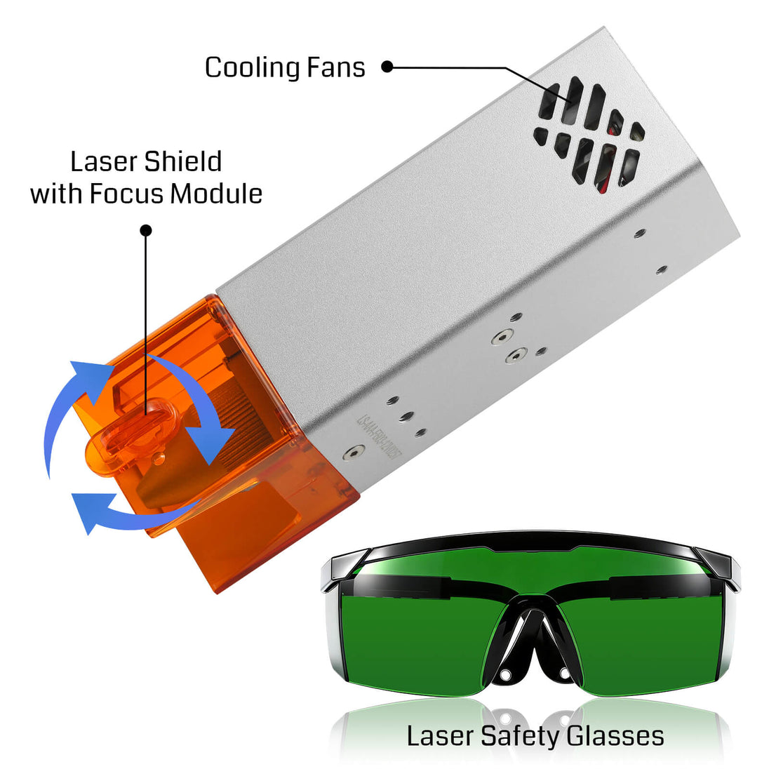 CFL10-40 10W FAC 435nm laser module for CNC router