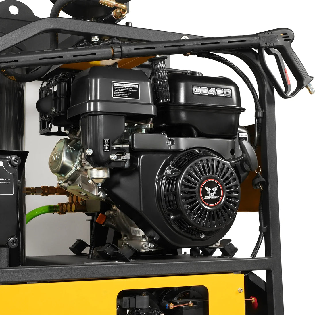 MechMaxx 4000 PSI 4 GPM ZONSEN E-Start Engine Hot Water Pressure Washer Skid Mounted with 175 Gal Tank, HPW40DT - view 4
