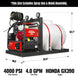 MechMaxx 4000 PSI 4 GPM HONDA E-Start Engine Hot Water Pressure Washer Skid Mounted with 245 Gal Tank, HPW40HBT - view 2