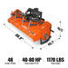 MechMaxx 80 in Heavy Duty Rotary Tiller, 3 Point Hitch Cat.2, Gear Drive, PTO Shaft Included with Slip Clutch, 40-80 HP, HRT80 - view 2
