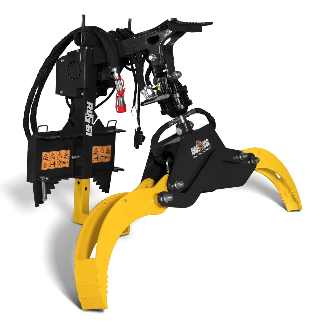 MechMaxx 59" Hydraulic Rotating Log Grapple — Mini Skid Steer Attachment