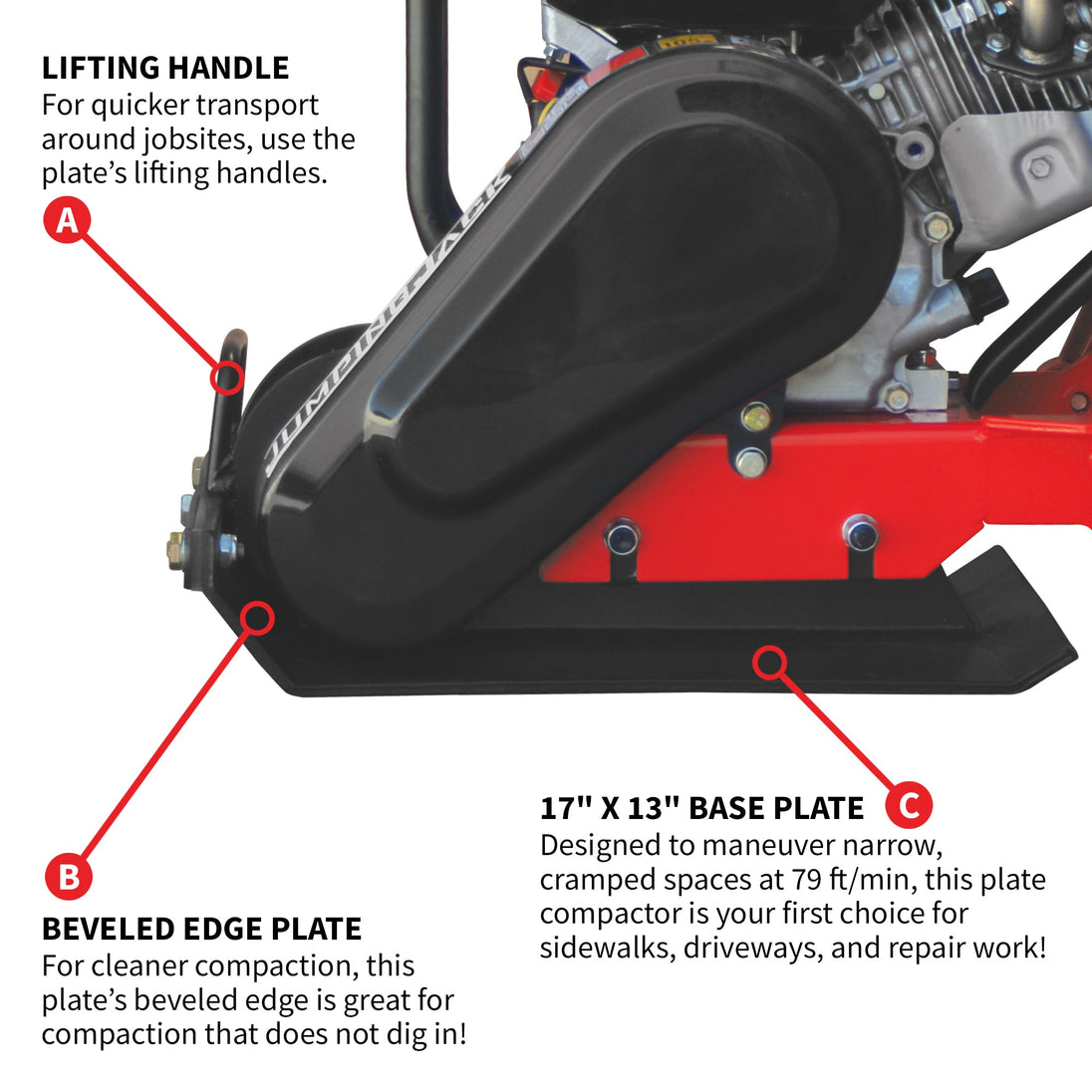5.5 HP Honda Vibratory Plate Compactor for Soil Compaction Tamper 3 Year Warranty - view 9