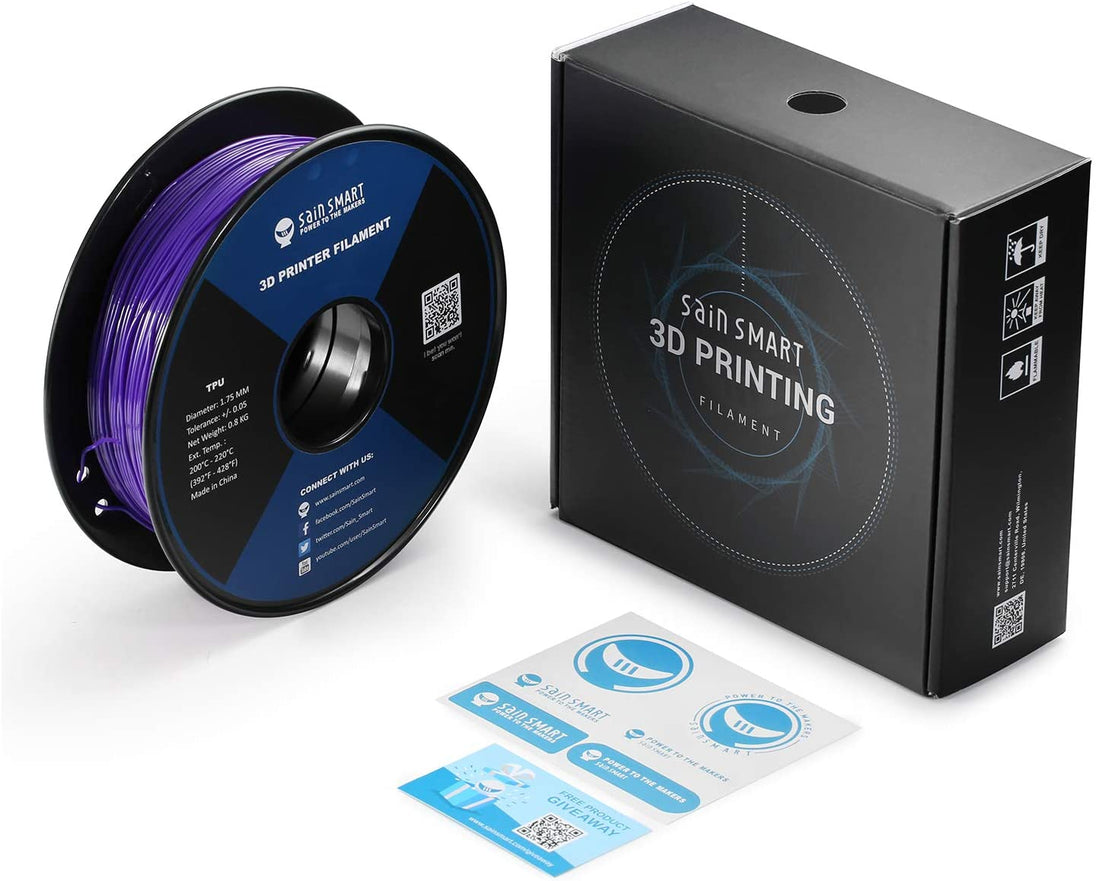 Neon color TPU filament bundle, 1.75mm