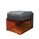 Kiosk laser engraver machine with acrylic enclosure