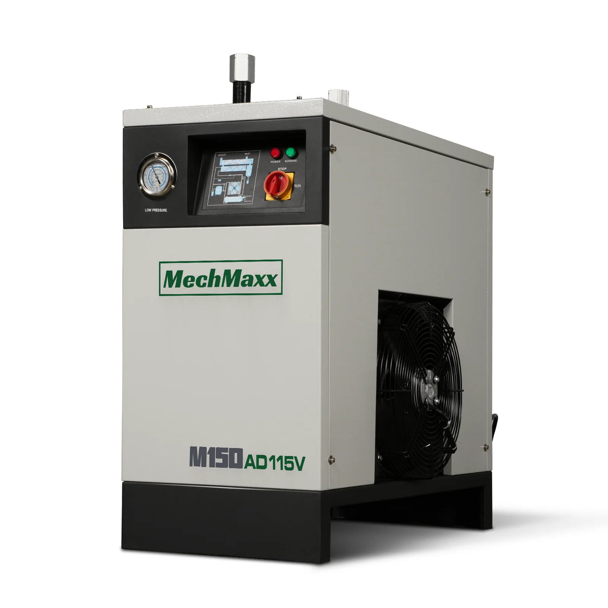 MechMaxx High Inlet Refrigerated Air Dryer 150 CFM, Max 176°F Inlet Temperature Compressed Air Dryer, 120V 0.75KW, 35.6°F Dew Point, Max 145 PSI, Dual Electronic & Manual Drain, Intelligent Control - view 3