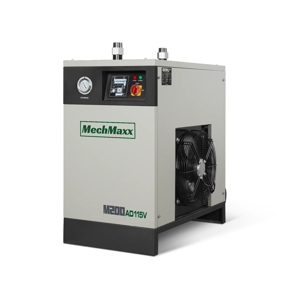 MechMaxx High Inlet Refrigerated Air Dryer 196 CFM, Max 176°F Inlet Temperature Compressed Air Dryer, 120V 1.2KW, 35.6°F Dew Point, Max 145 PSI, Dual Electronic & Manual Drain, Intelligent Control - view 3