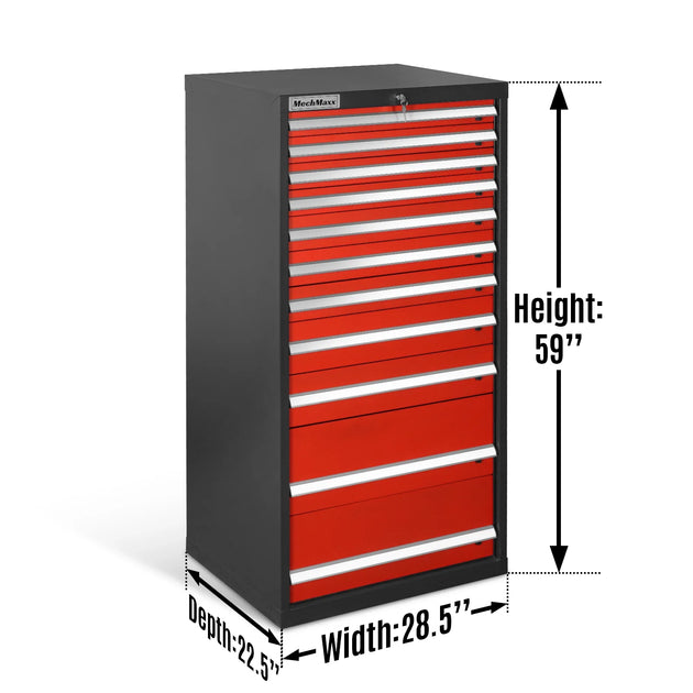 MechMaxx Heavy Duty 11-Drawer Modular Tool Storage Cabinet