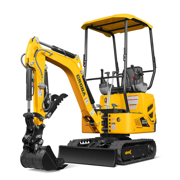 MechMaxx Mini Compact Excavator B&S VANGUARD 408cc 14hp Engine, 65.7" Max. Digging Depth, 1 Ton, 2370 LBS Operating Weight, MEC10