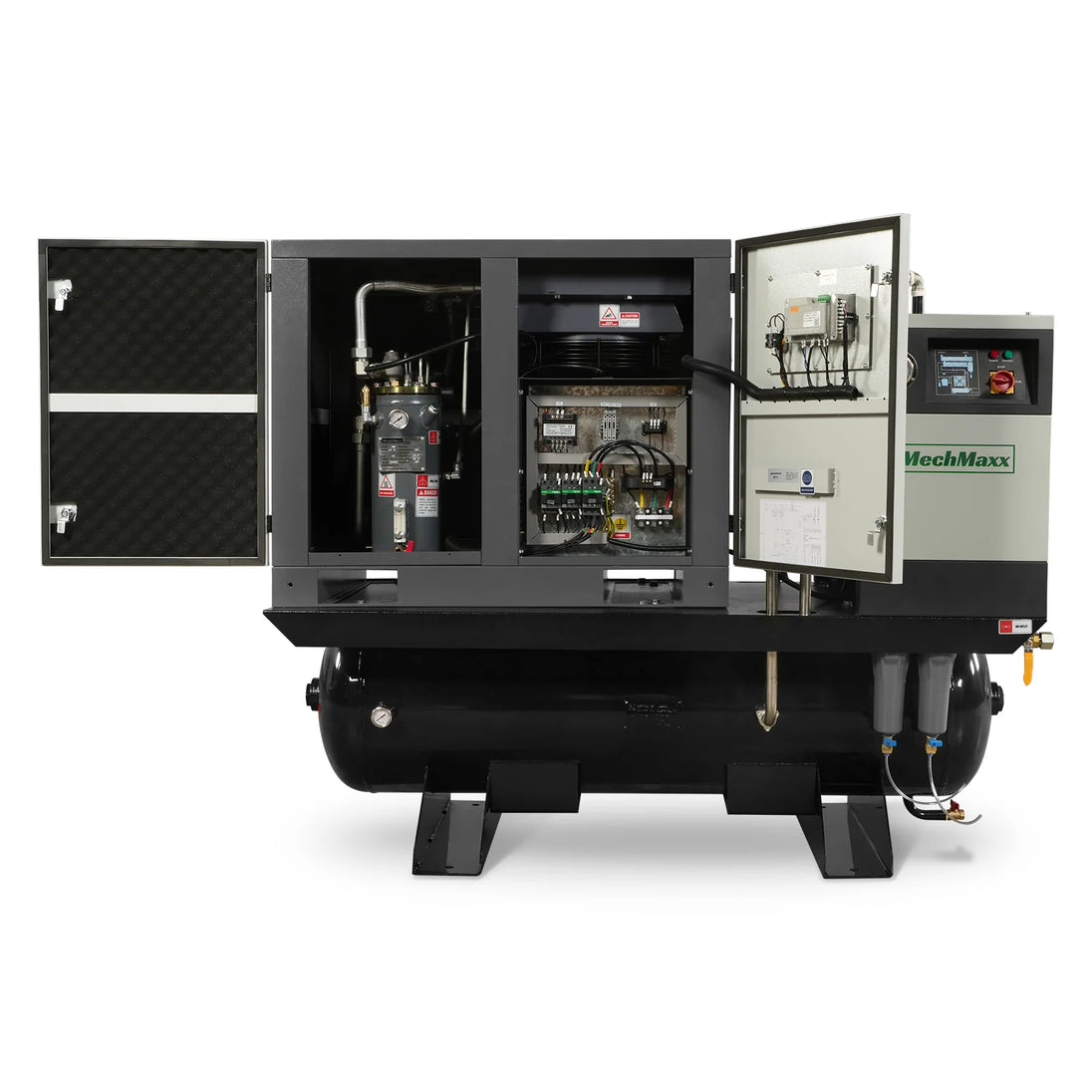 MechMaxx 10HP Combined Rotary Screw Air Compressor with Dryer & 66-Gal ASME Tank | 32 CFM, 116 PSI, 230V 3-Phase - Industrial Grade - view 6