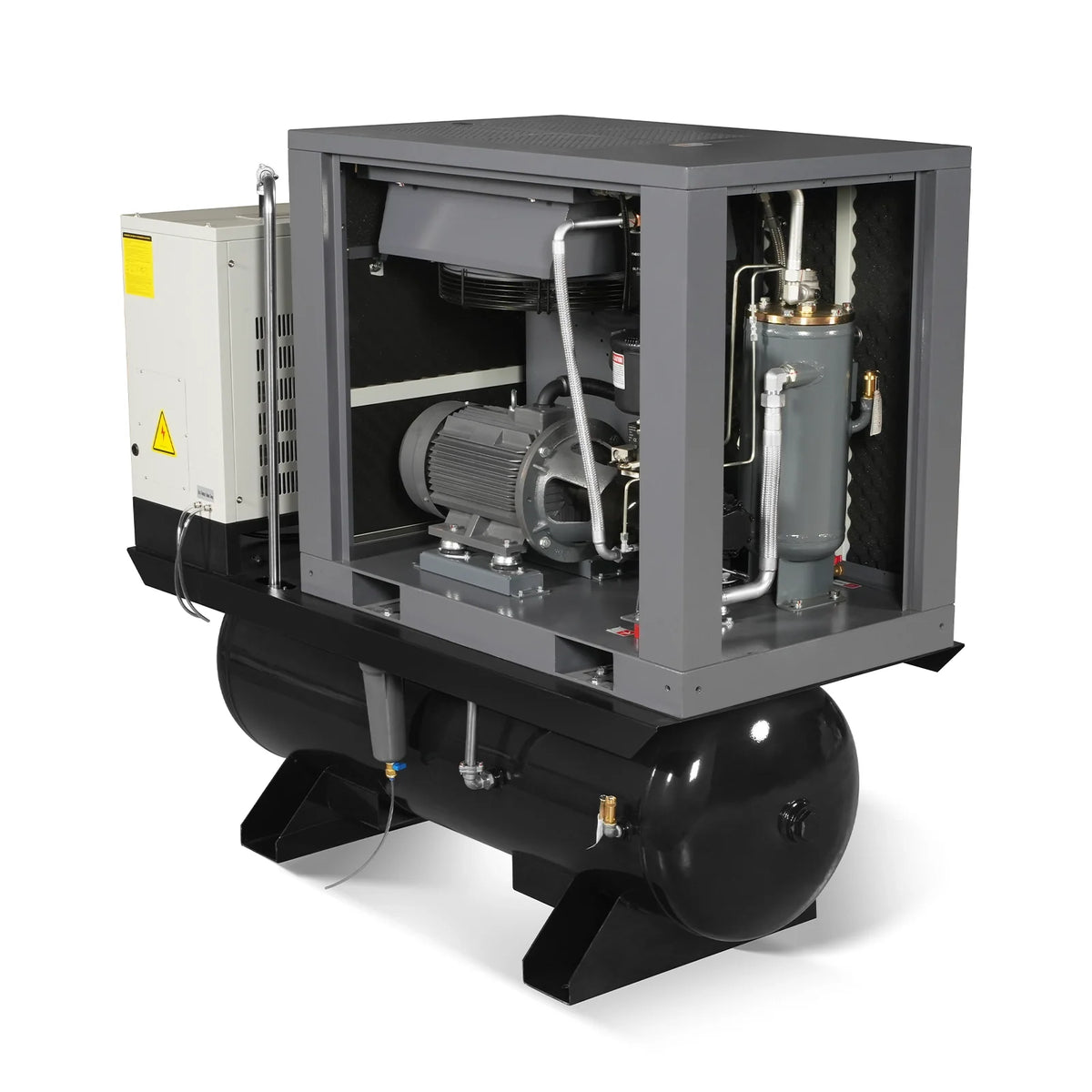 MechMaxx 15HP Combined Rotary Screw Air Compressor with Dryer & 105-Gal ASME Tank | 45 CFM, 116 PSI, 230V 3-Phase - Industrial Grade - view 8