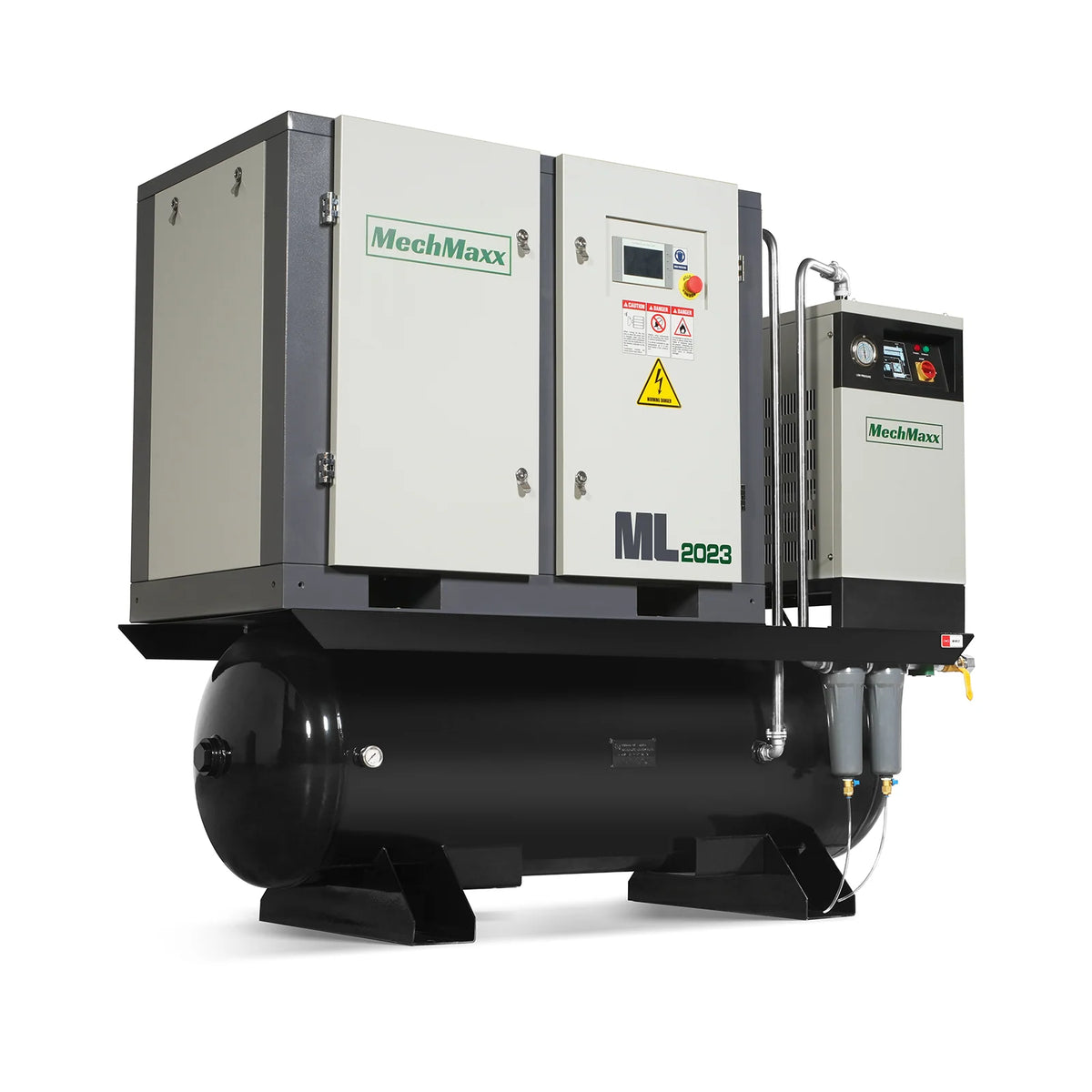 MechMaxx 20HP Combined Rotary Screw Air Compressor with Dryer & 105-Gal ASME Tank | 78 CFM, 116 PSI, 230V 3-Phase - Industrial Grade - view 5