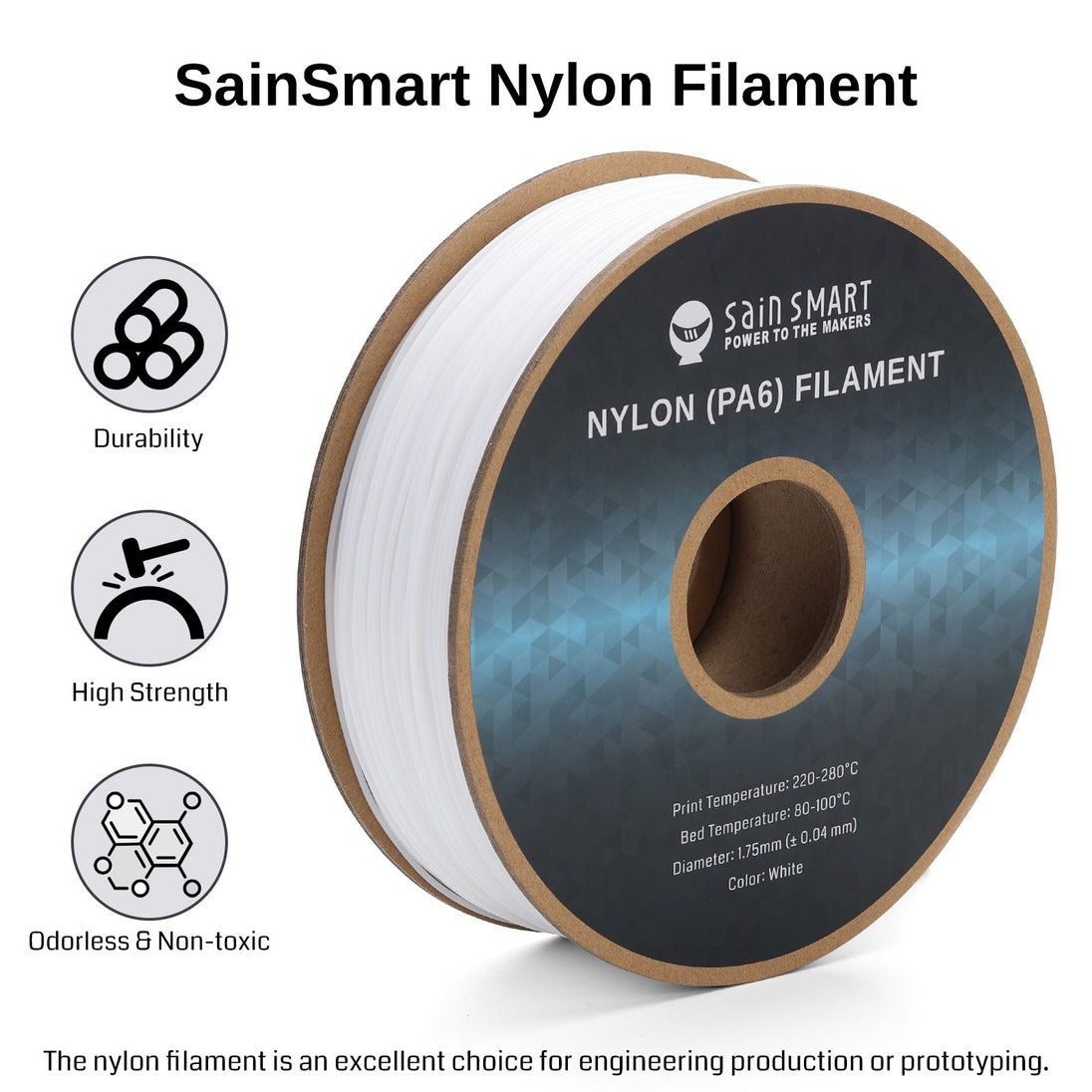 PA6 nylon filament 1.75mm 1kg